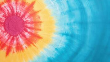 Whimsical Circular Tie Dye Background Vibrant Colors Digital Art Creative Space Abstract Concept Copyspace photo
