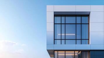 Modern Architectural Structure Urban Setting Photography Clear Sky Copyspace Background photo