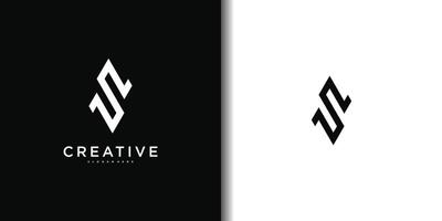 Abstract initial letter S logo design. Premium vector