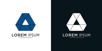 abstract triangle logo design element vector