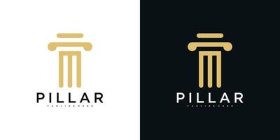 Luxury pillar abstract logo design vector