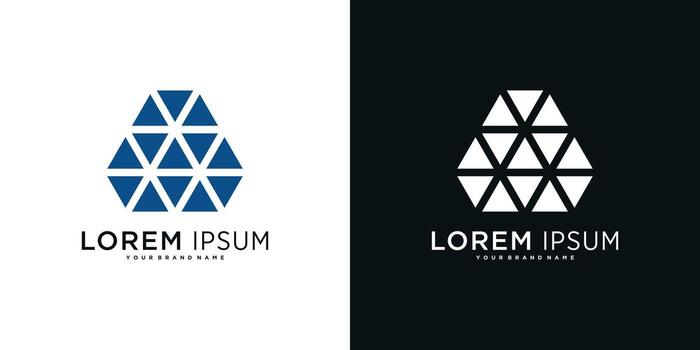 abstract triangle logo design elements vector