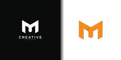 Abstract initial letter M logo design vector