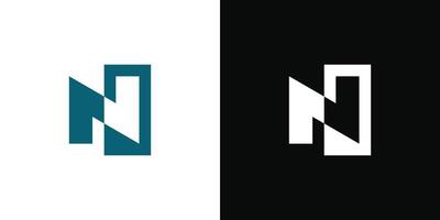 Abstrack initial letter N logo design template vector