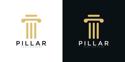 Luxury pillar abstract logo design for lawyer, law vector
