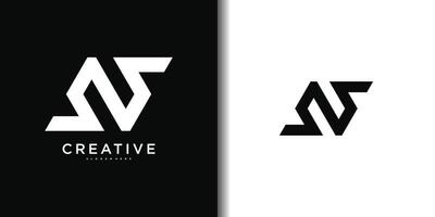 Abstrack initial letter N logo design template. Premium vector