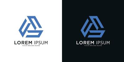 Company logo icon design element, abstract triangle. Premium vector