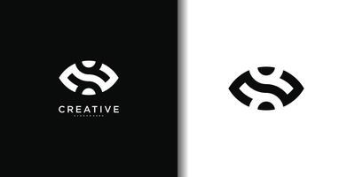 Abstract initial letter N logo designs vector