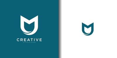 Abstract initial letter M logo designs template vector