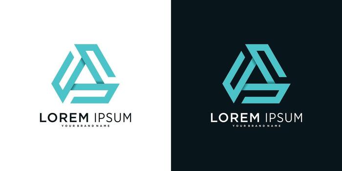 resumen triángulo logo diseño elementos. vector