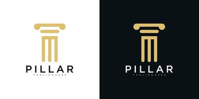 Luxury pillar abstract logo design for lawyer vector