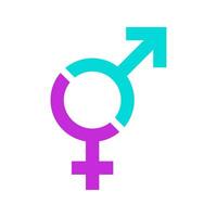 Gender Icons symbol purple and light green, Male and female symbols for your website design, logo, app, UI. illustration, isolated on white background vector