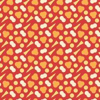 Seamless pattern with abstract arrows and circles. Hand drawn illustration for you projects. vector