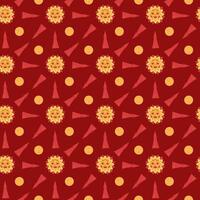 Seamless pattern with sun, abstract arrows and circles. Hand drawn illustration for you projects. vector