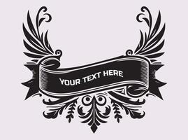 Decorative Curve Ornate Banner with Timeless Vintage Design and Elegance vector