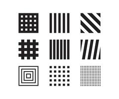 Square grid geometric pattern stripes abstract shapes collection vector