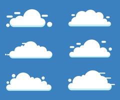 Clouds cartoon isometric flat design collection vector