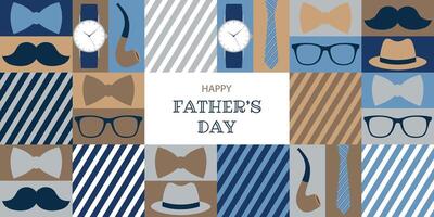 Modern Geometric Pattern for Father's Day. vector