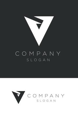 Minimal V letter logo template, New V logo, V branding logo.