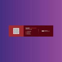 Modern Email Signature Design. Creative Layout Display for Promotional Campaign. vector