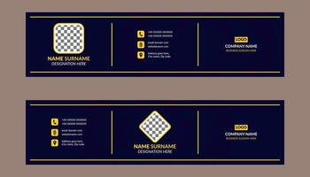 Email Signature Design in Bundle. Dynamic Template Display for Promotional Campaign. vector
