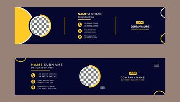 Email Signature Design in Bundle. Innovative Template Display for Promotional Campaign. vector