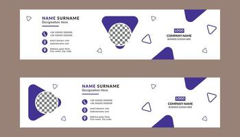 Email Signature Design in Bundle. Luxurious Template Display for Promotional Campaign. vector