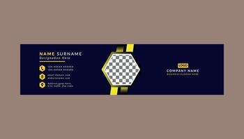 Modern Email Signature Design. Elegant Template Display for Promotional Campaign. vector