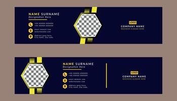 Email Signature Design in Bundle. Elegant Template Display for Promotional Campaign. vector