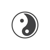 Yin yang symbol in black and white vector