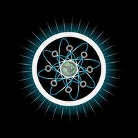 The atomic structure of the world network symbolizes global technology innovation and digital energyThe atomic structure of the world network symbolizes global technology innovation and digital energy vector