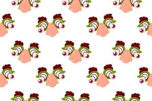 Seamless pattern of cartoon funny faces with disguise glasses and noses. Great for April Fools Day designs, festive wrapping paper, and party decor. vector