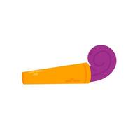 A small party blowout toy that makes a noise when blown, commonly used in pranks. vector