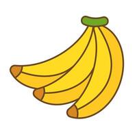 Flat design banana bunch icon. vector
