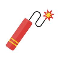 Pop ignited dynamite icon. vector