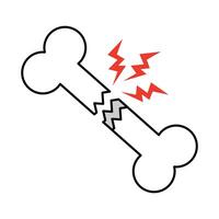 Flat design fracture icon. vector