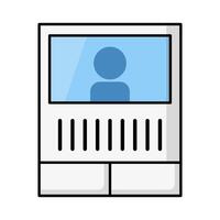 Flat design intercom icon. vector