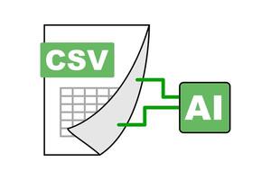 Generate ai CSV file icon. vector