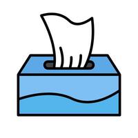 Tissue box and tissue icon. vector
