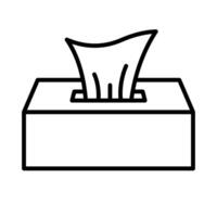 Simple tissue box and tissue icon. vector