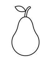 Simple design pear icon. vector