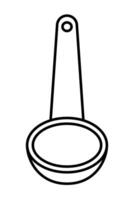 Front of tablespoon icon. vector