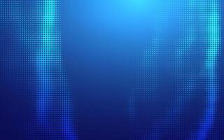 Abstract Blue Futuristic Tech Background with Digital Grid, Blockchain Elements. Fintech Cryptocurrency, Bitcoin, Data Flow and Geometric Mosaic Design. vector