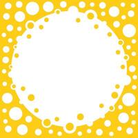 Cheese circle frame. Yellow color. Empty space for text or picture. vector