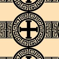 An ornate pattern with a cross in the center vector
