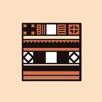An african style pattern on a beige background vector