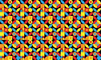 Seamless Geometric Pattern with Retro Colors vector