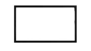 A modern black frame with a digital screen, ideal for showcasing various content in a sleek environment. png