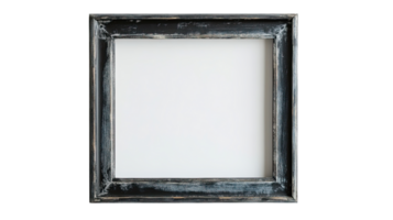 An empty black frame perfect for showcasing artwork or photos, displaying versatility and style for any decor. png