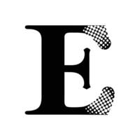 Vibrant and dynamic retro letter E with a bold gradient, great for creative professionals looking to add a vintage touch to their work vector